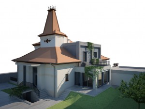 Rekonštrukcia farskej budovy, Sereď /architetonická štúdia/